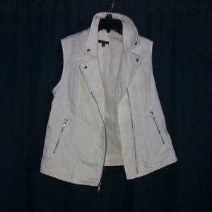 White Denim Vest